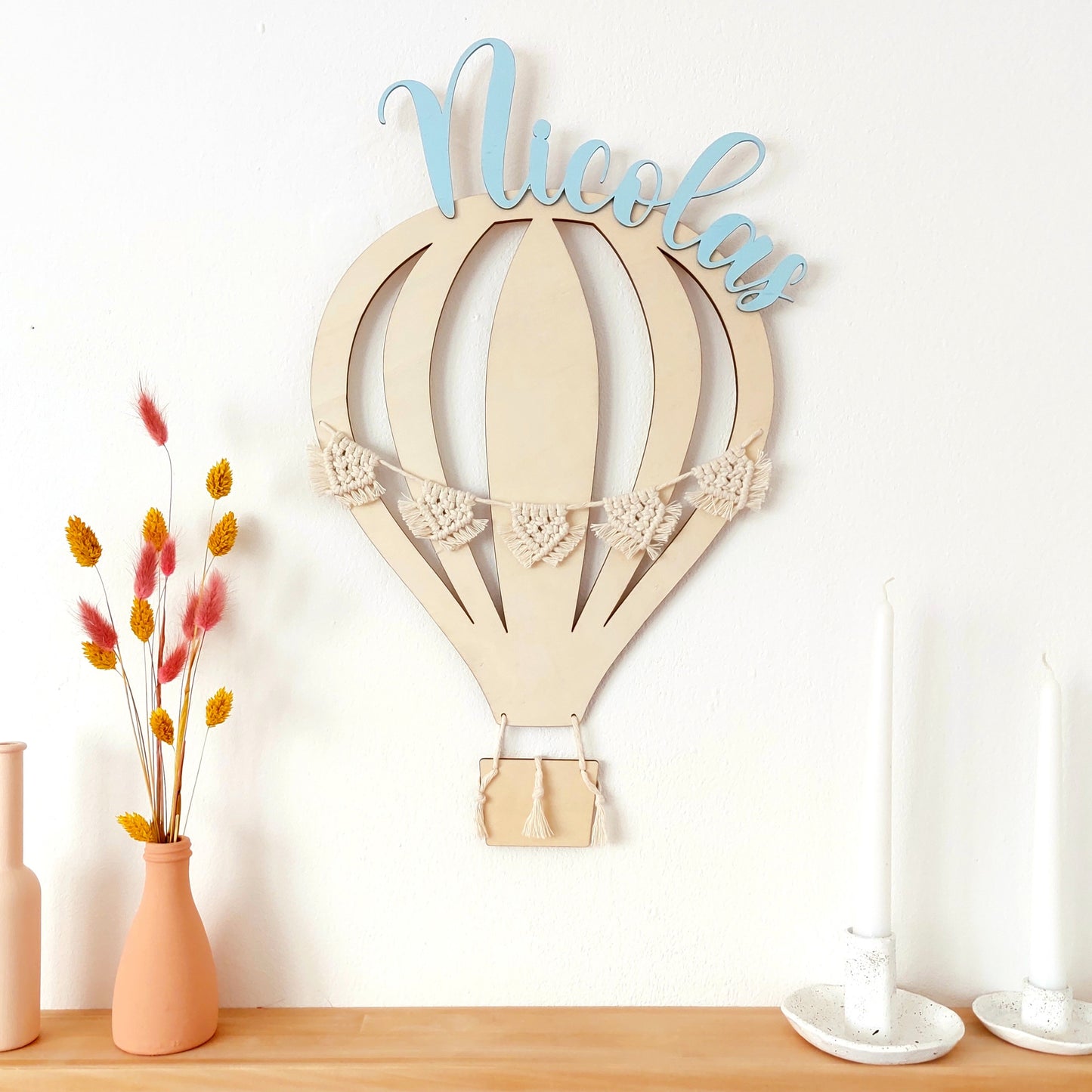 Namensschild Heißluftballon