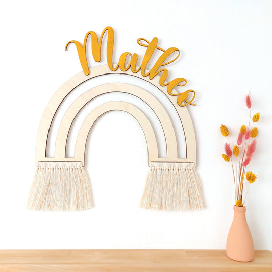 Namensschild Regenbogen