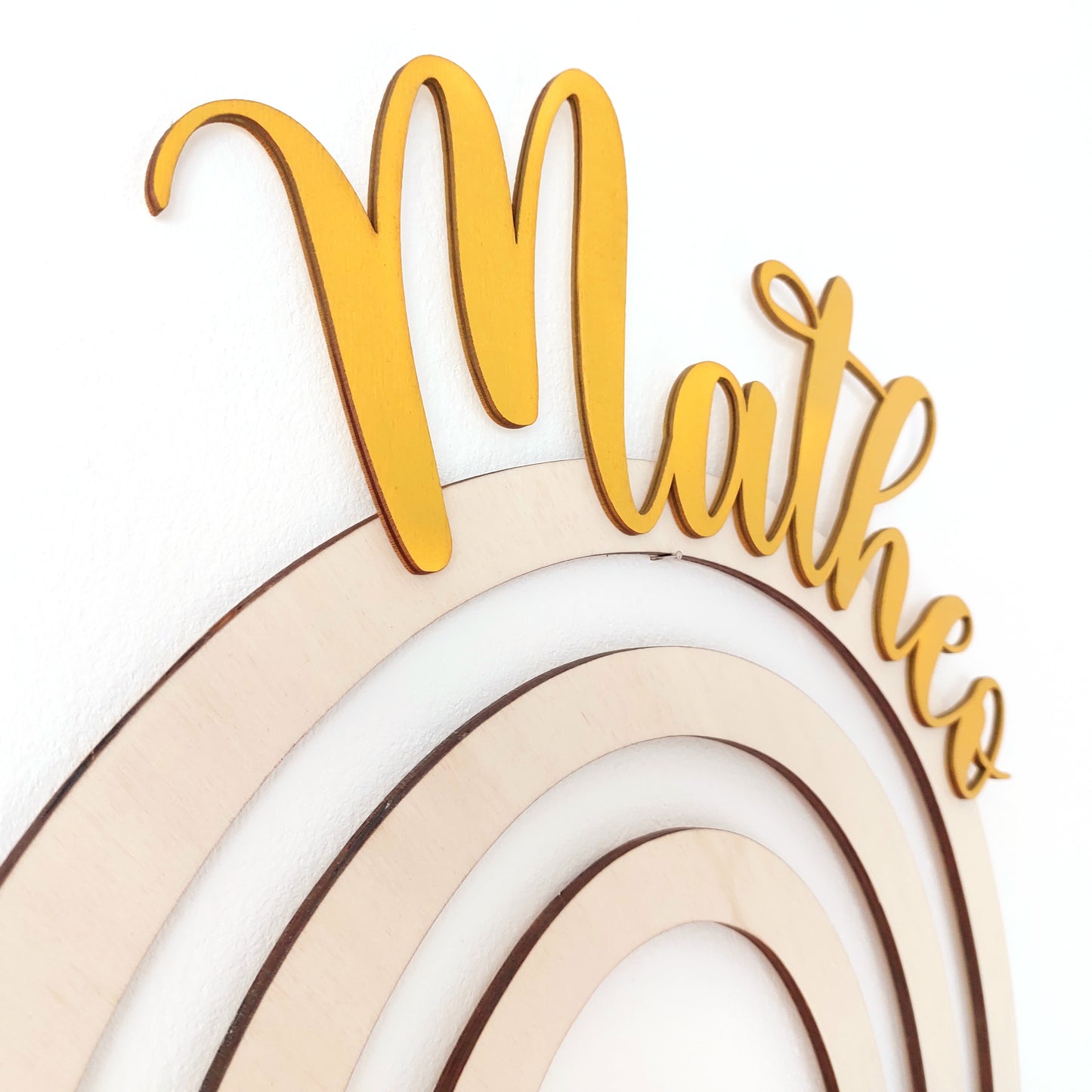 Namensschild Regenbogen