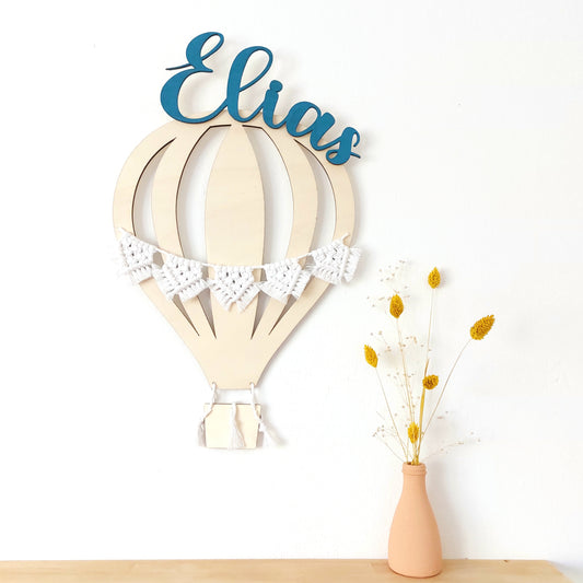 Namensschild Heißluftballon
