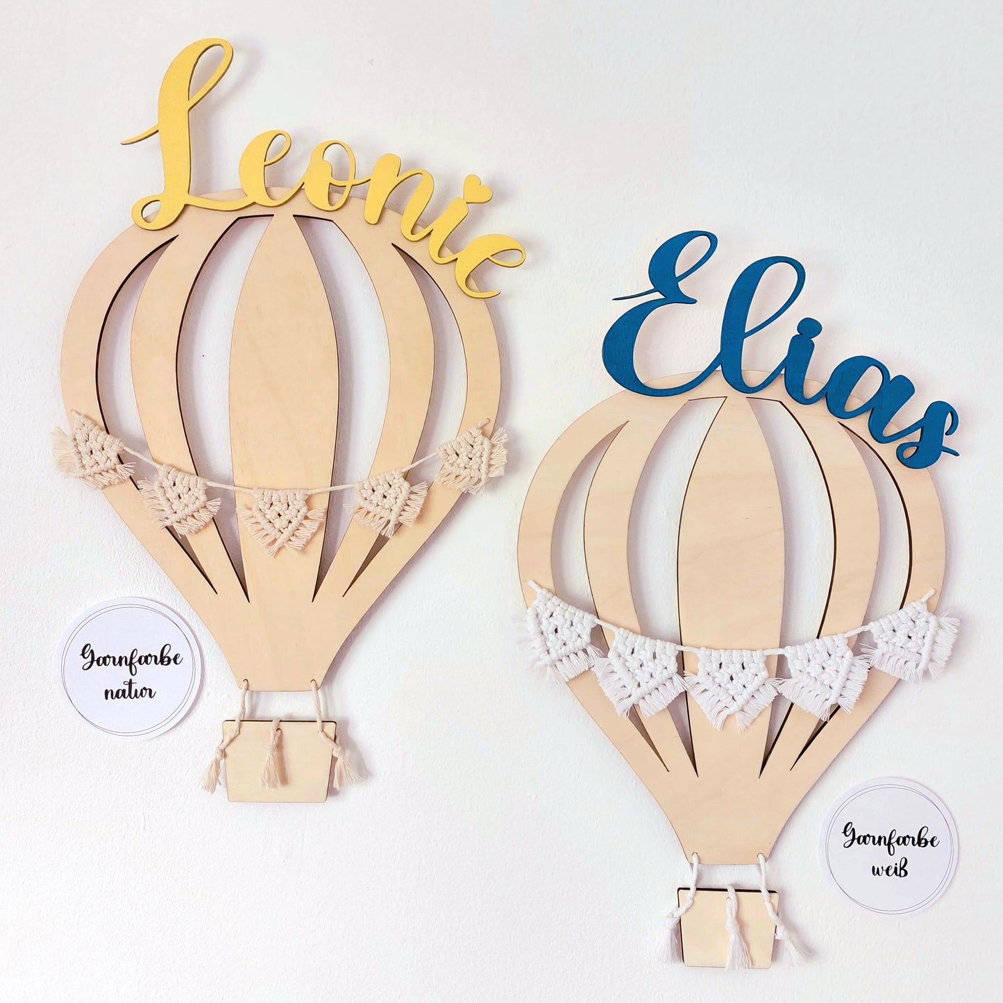 Namensschild Heißluftballon